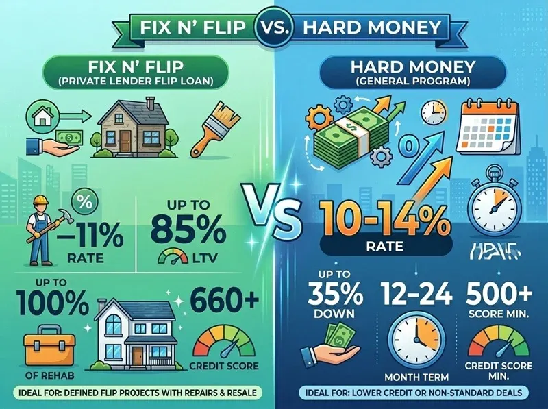 Fix and Flip vs Hard Money Loan